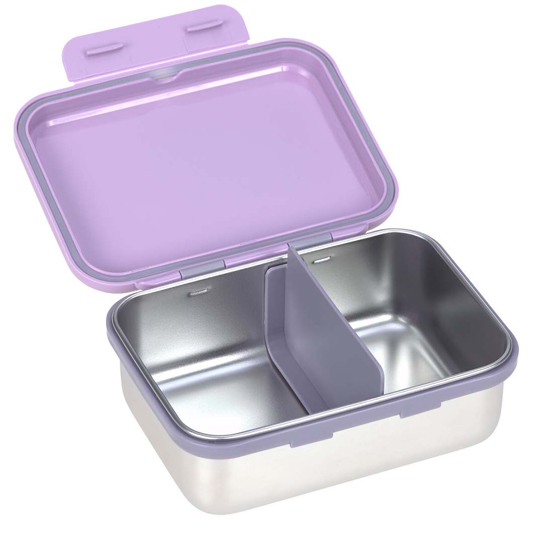 lässig rvs broodtrommel little gang - heart lilac | LAS12100297012 | 4