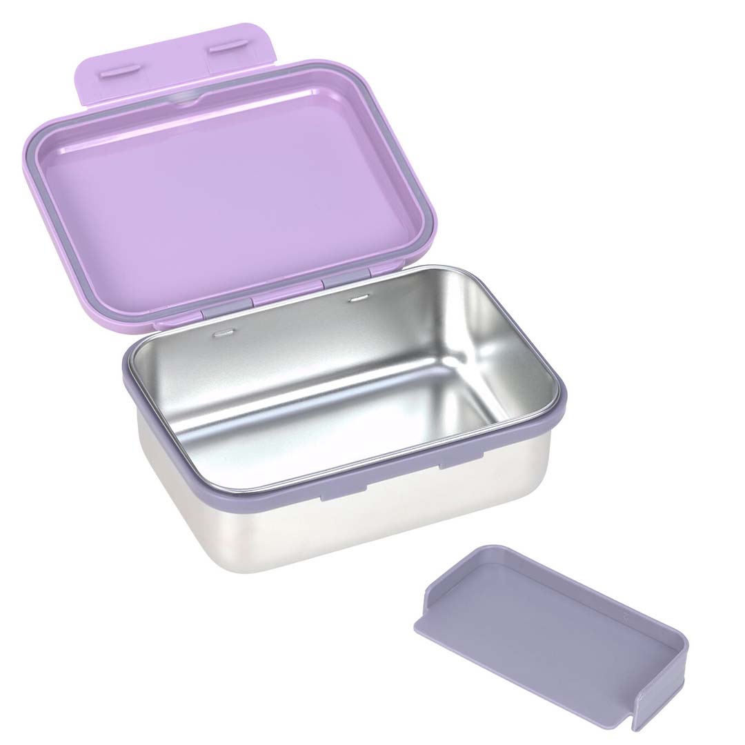 lässig rvs broodtrommel little gang - heart lilac | LAS12100297012 | 5