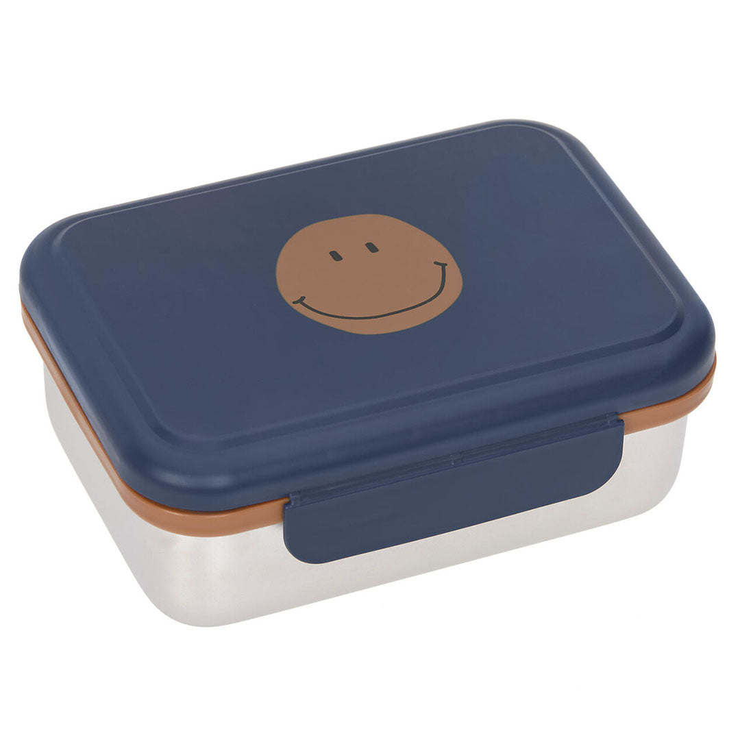 lässig rvs broodtrommel little gang - smile navy | LAS12100294004 | 1