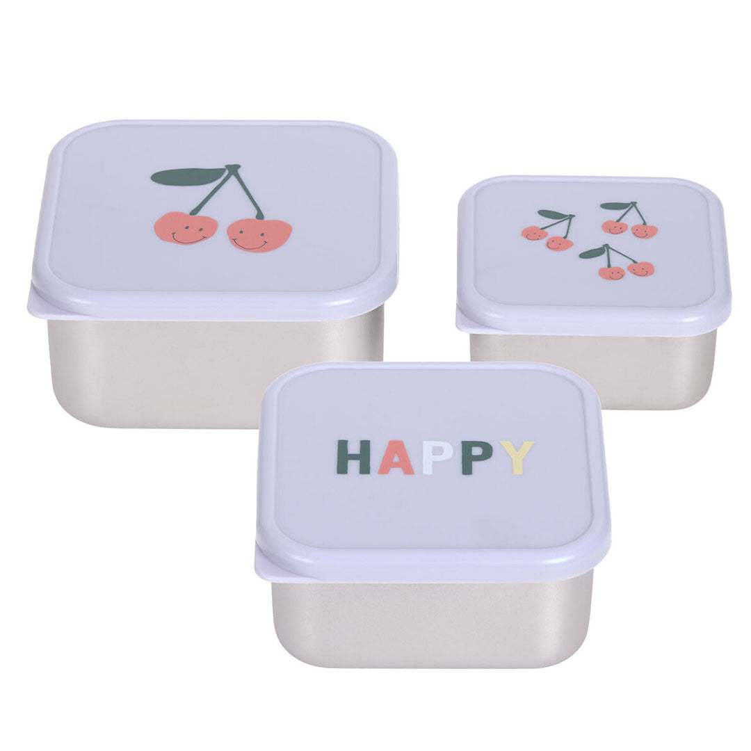 lässig rvs snackdoosjes happy fruits cherry - 3st | LAS13100742007 | 1