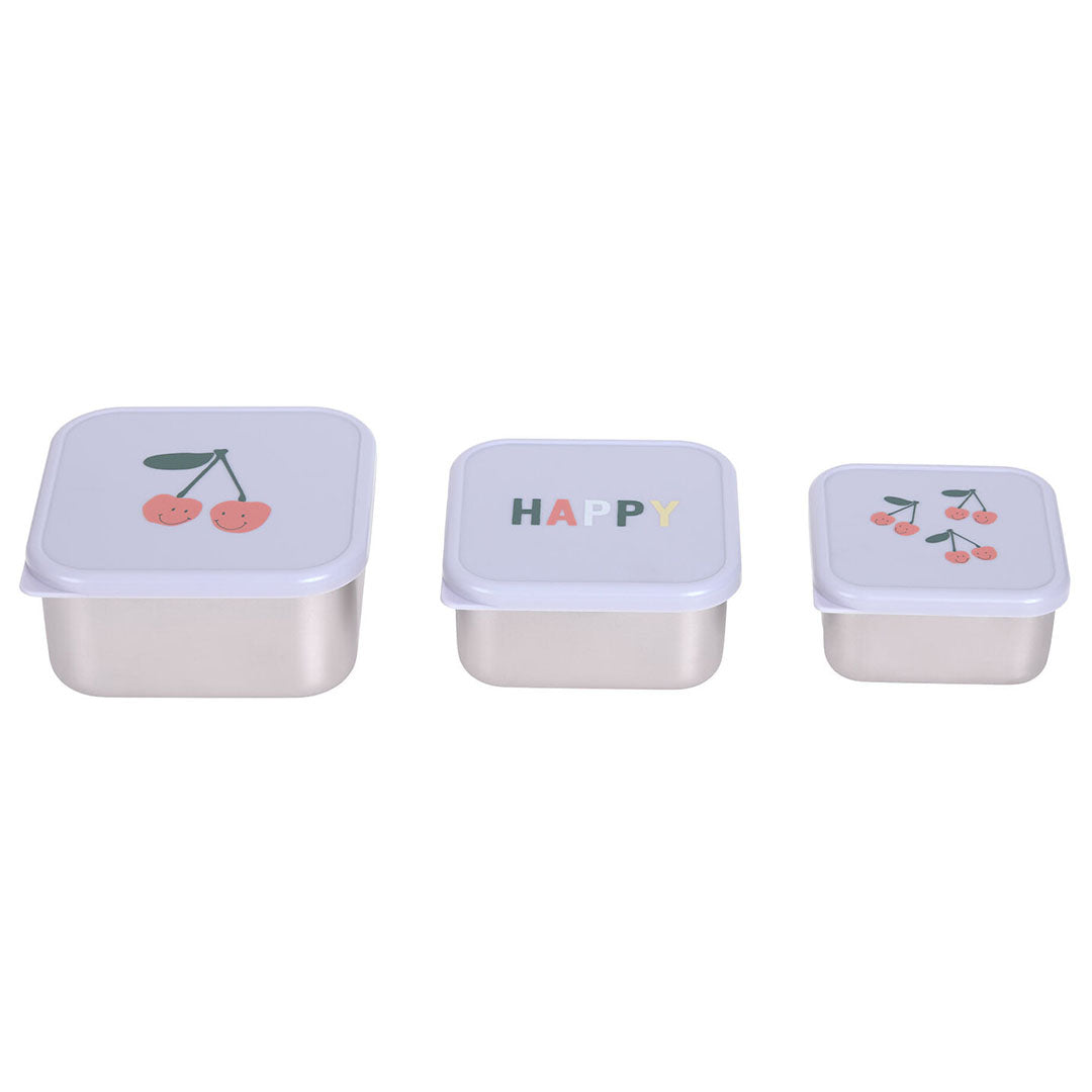 lässig rvs snackdoosjes happy fruits cherry - 3st | LAS13100742007 | 5
