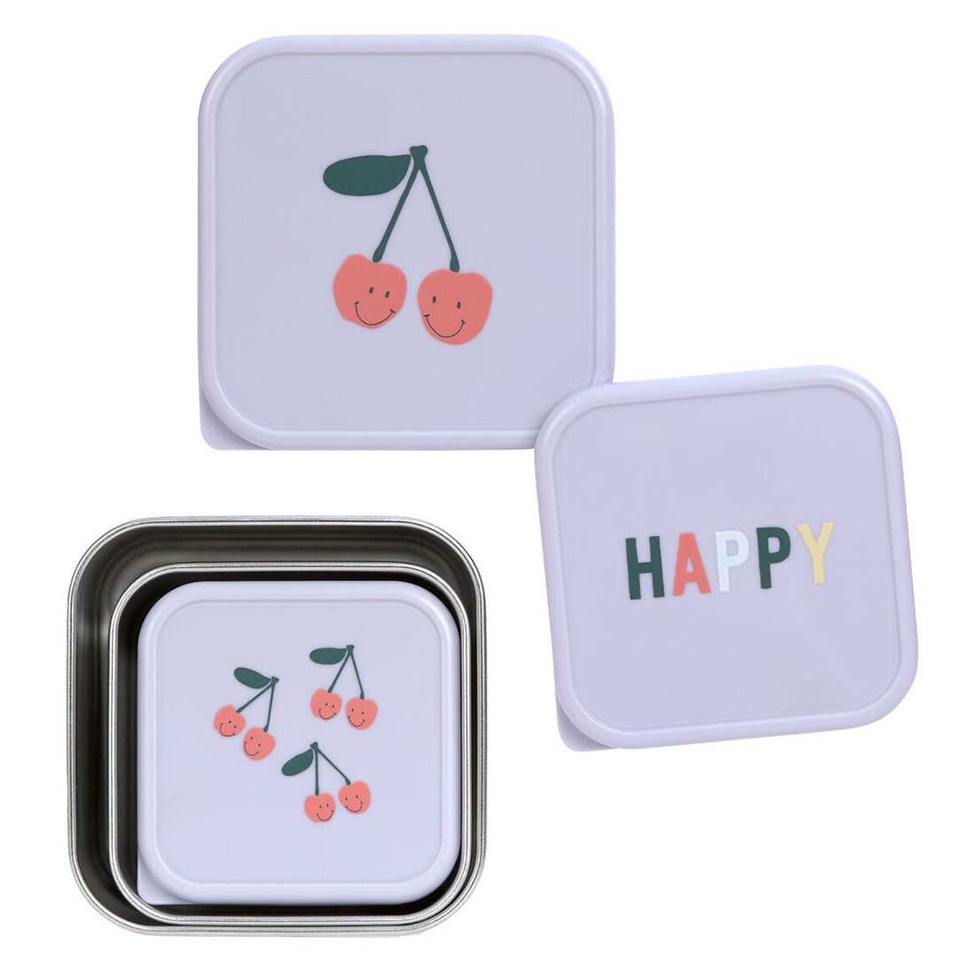 lässig rvs snackdoosjes happy fruits cherry - 3st | LAS13100742007 | 4