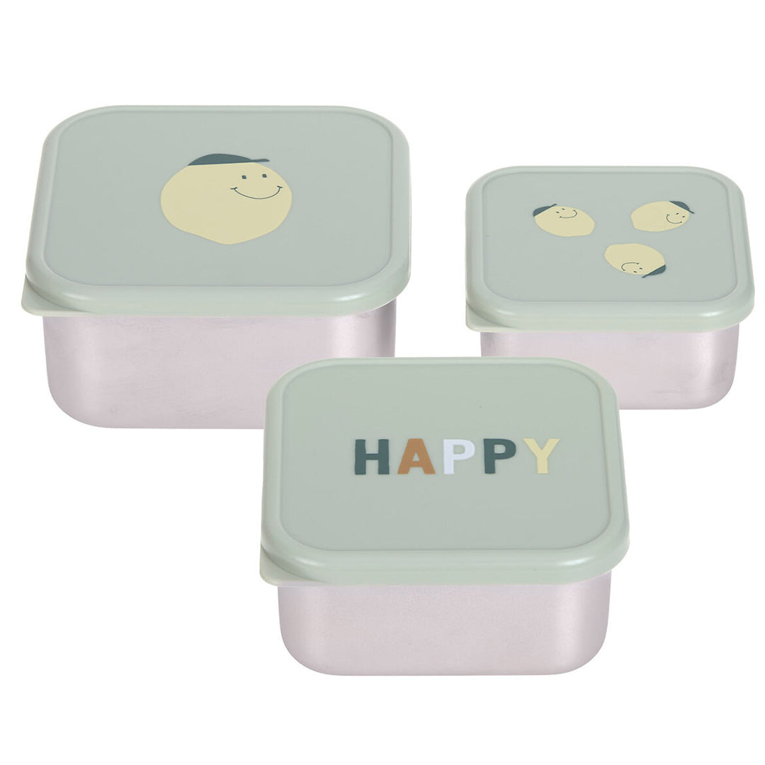 lässig rvs snackdoosjes happy fruits lemon - 3st | LAS13100744008 | 1