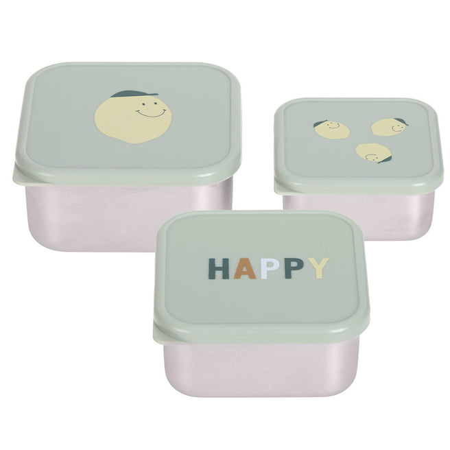 lässig rvs snackdoosjes happy fruits lemon - 3st | LAS13100744008 | 1