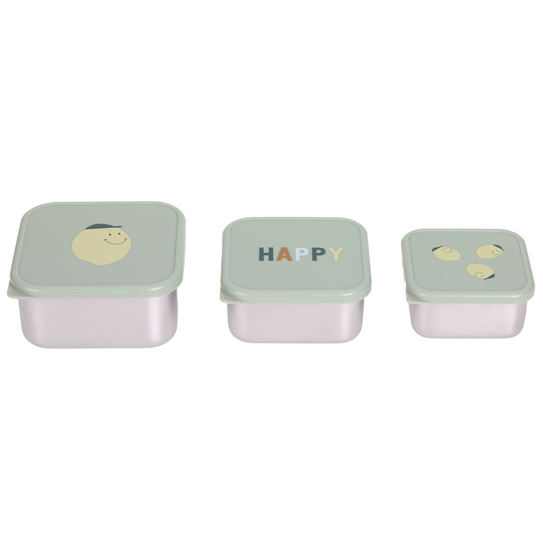 lässig rvs snackdoosjes happy fruits lemon - 3st | LAS13100744008 | 5