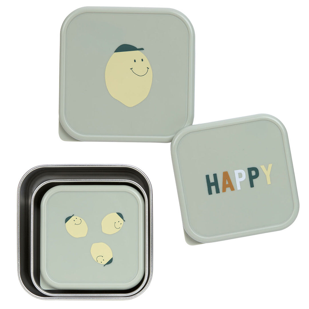 lässig rvs snackdoosjes happy fruits lemon - 3st | LAS13100744008 | 4