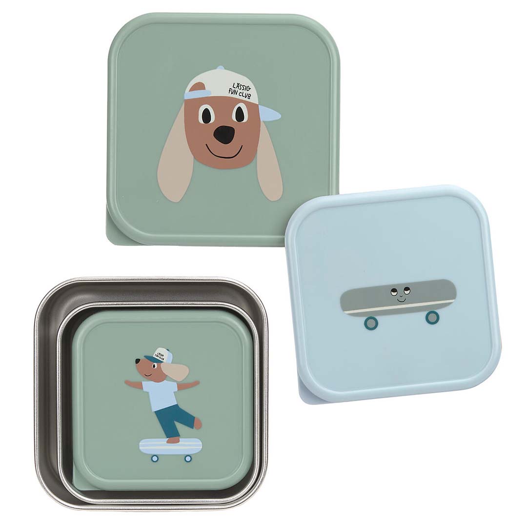 lässig rvs snackdoosjes tiny team - dog - 3st | LAS13100745025 | 4