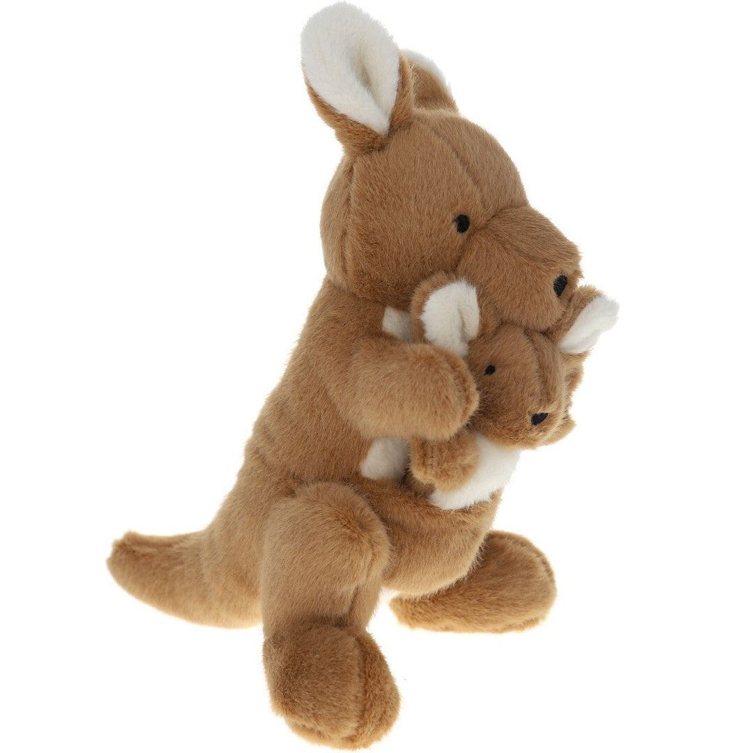 le petit souk knuffelkangoeroe met baby - 24 cm | 35320 | 1