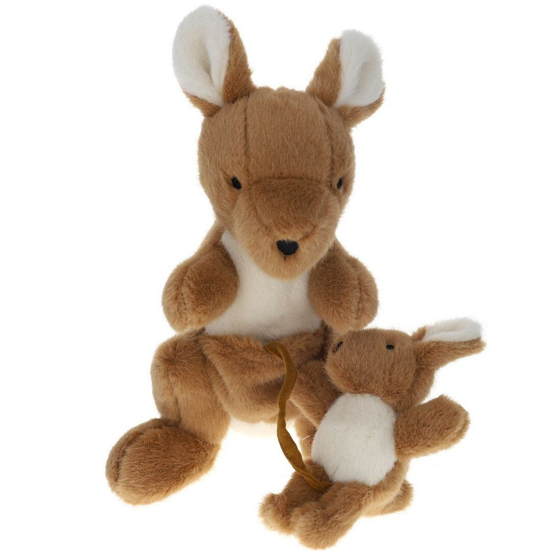 le petit souk knuffelkangoeroe met baby - 24 cm | 35320 | 2