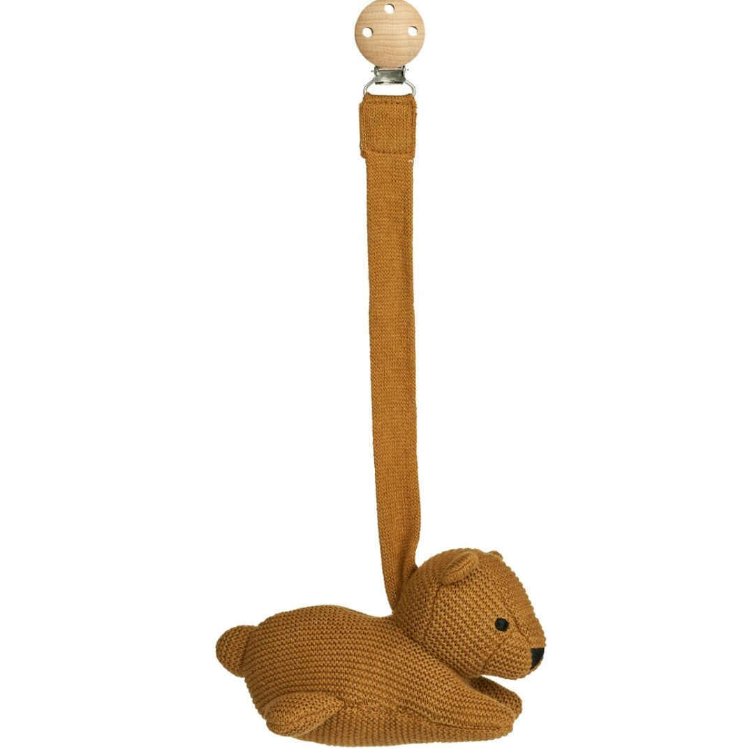 liewood clip-on priya mr. bear - golden caramel | LW184583050 | 0
