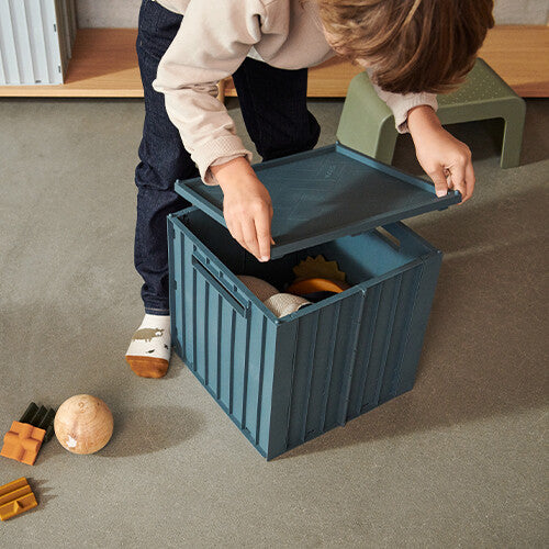 liewood opbergbak met deksel elijah - sandy - 20 liter | LW15018-5060 | 1