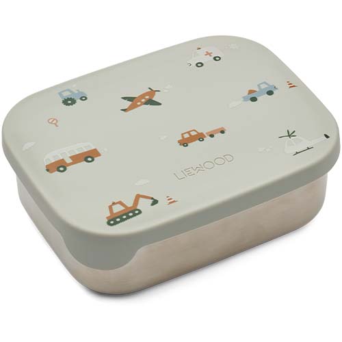 liewood rvs broodtrommel arthur - vehicles - dove blue mix | LW14982-9873 | 0