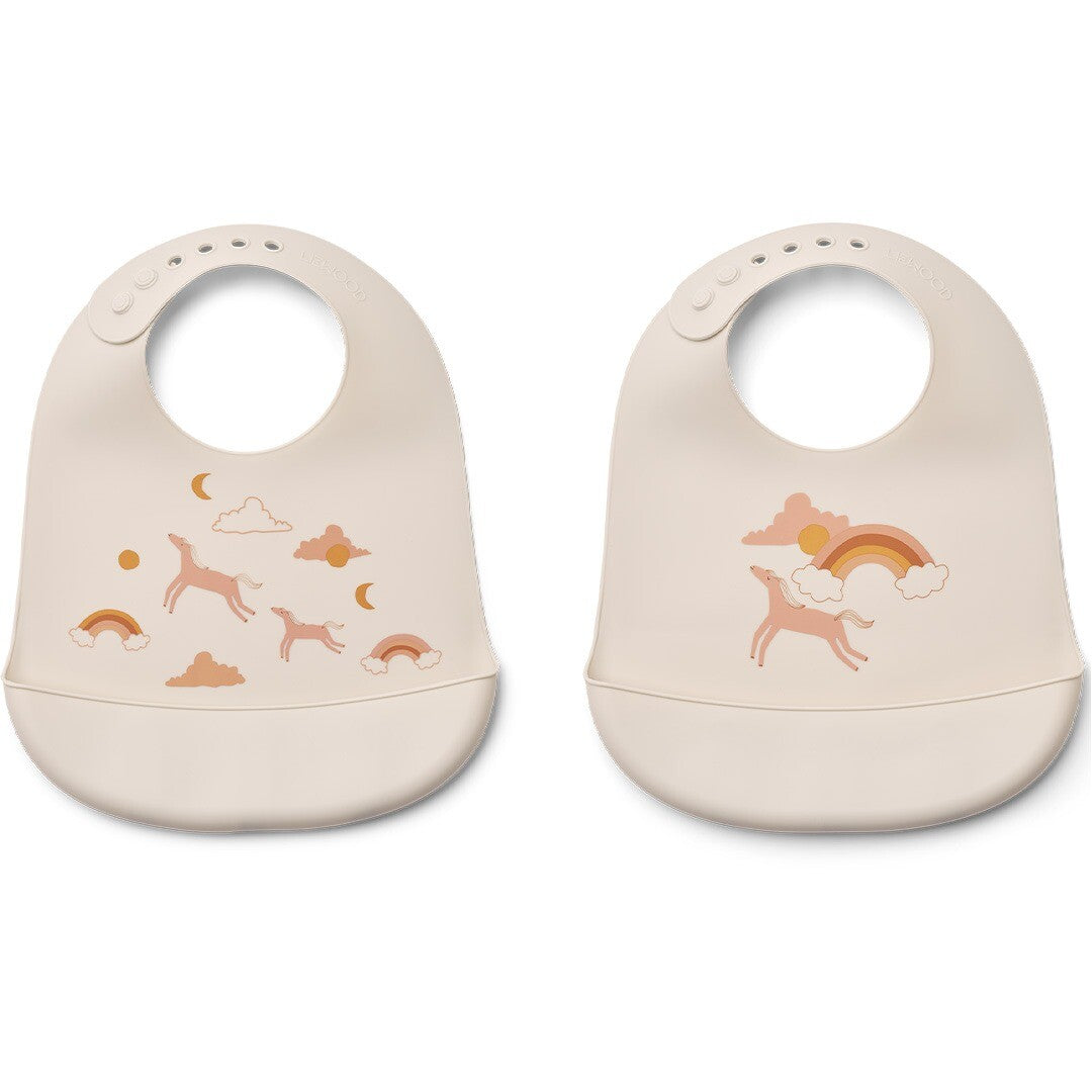 liewood siliconen slabbetjes tilda - dream ecru - 2st | LW15128-2336 | 0
