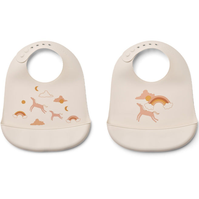 liewood siliconen slabbetjes tilda - dream ecru - 2st | LW15128-2336 | 0