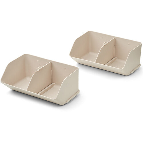 liewood stapelbare opbergbak rosemary - m - sandy - 2st | LW17048-5060 | 0