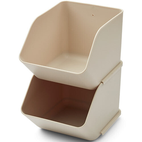 liewood stapelbare opbergbak rosemary - s - sandy - 2st | LW15997-5060 | 0