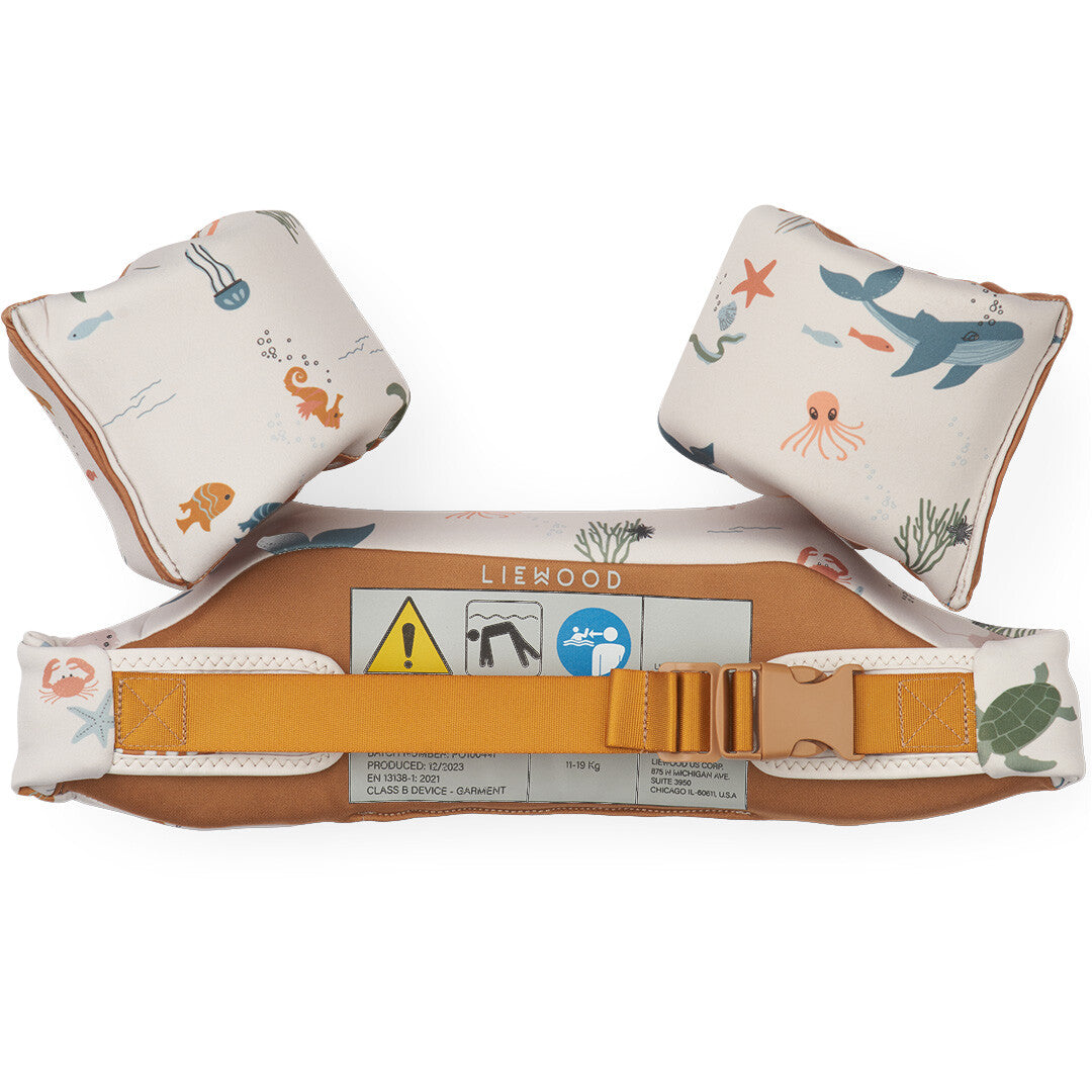 liewood zwemgordel met bandjes darko - sea creature sandy - 11-19 kg | LW19374-1032 | 3