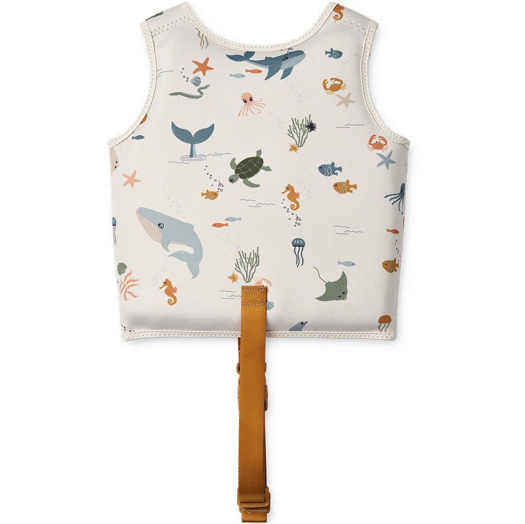 liewood zwemvest dove - sea creature sandy - 15-18 kg   | LW19588-1032-34 | 3