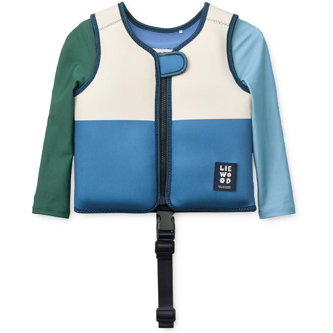 liewood zwemvest dove met mouwen - riverside multi mix - 11-15 kg | LW20502 | 1