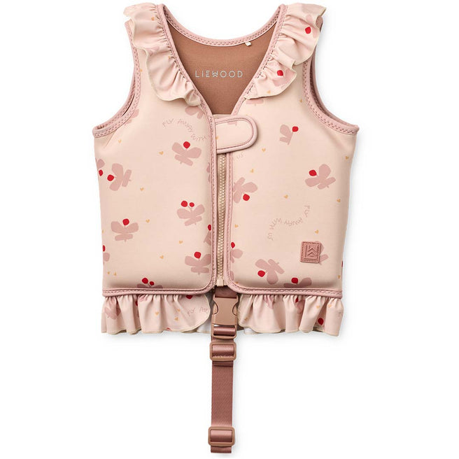 liewood zwemvest dove met ruches - butterfly - apple blossom - 15-19 kg | LW20501 | 1