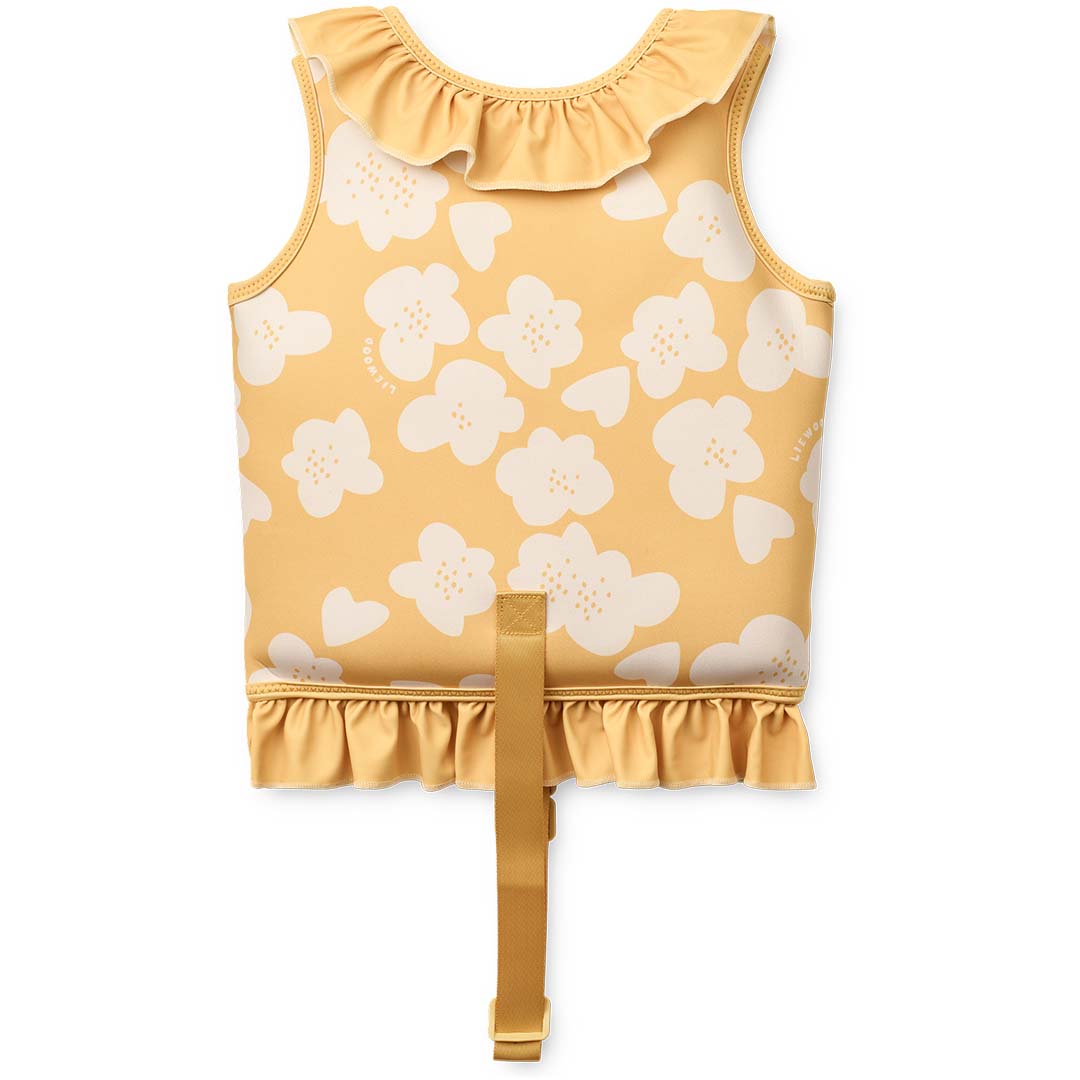 liewood zwemvest dove met ruches - flower - lemon yellow - 11-15 kg | LW20501 | 2