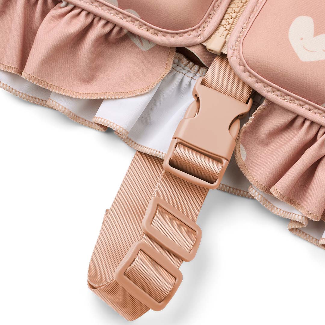 liewood zwemvest dove met ruches - sweethearts - pale tuscany - 11-15 kg | LW20501 | 4