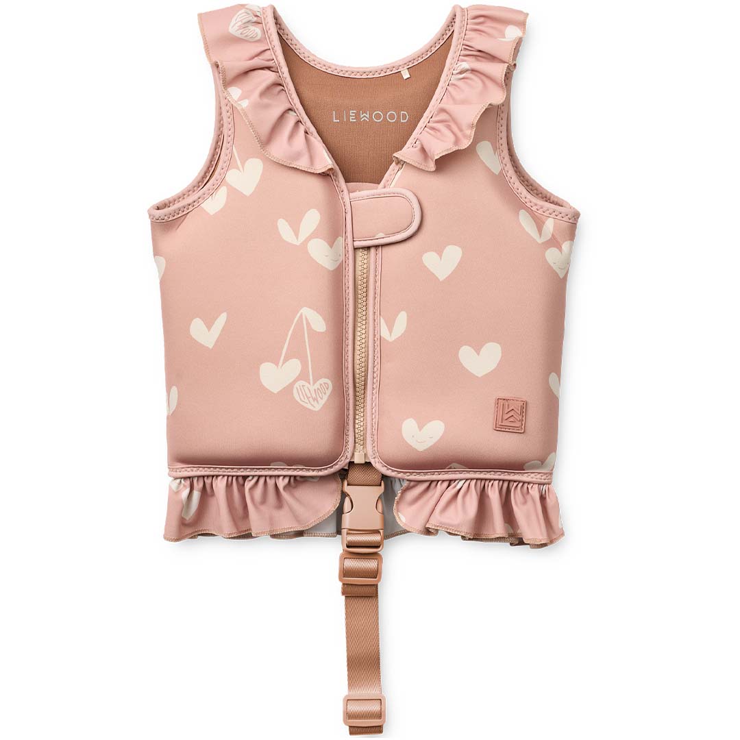 liewood zwemvest dove met ruches - sweethearts - pale tuscany - 19-30 kg | LW20501 | 1