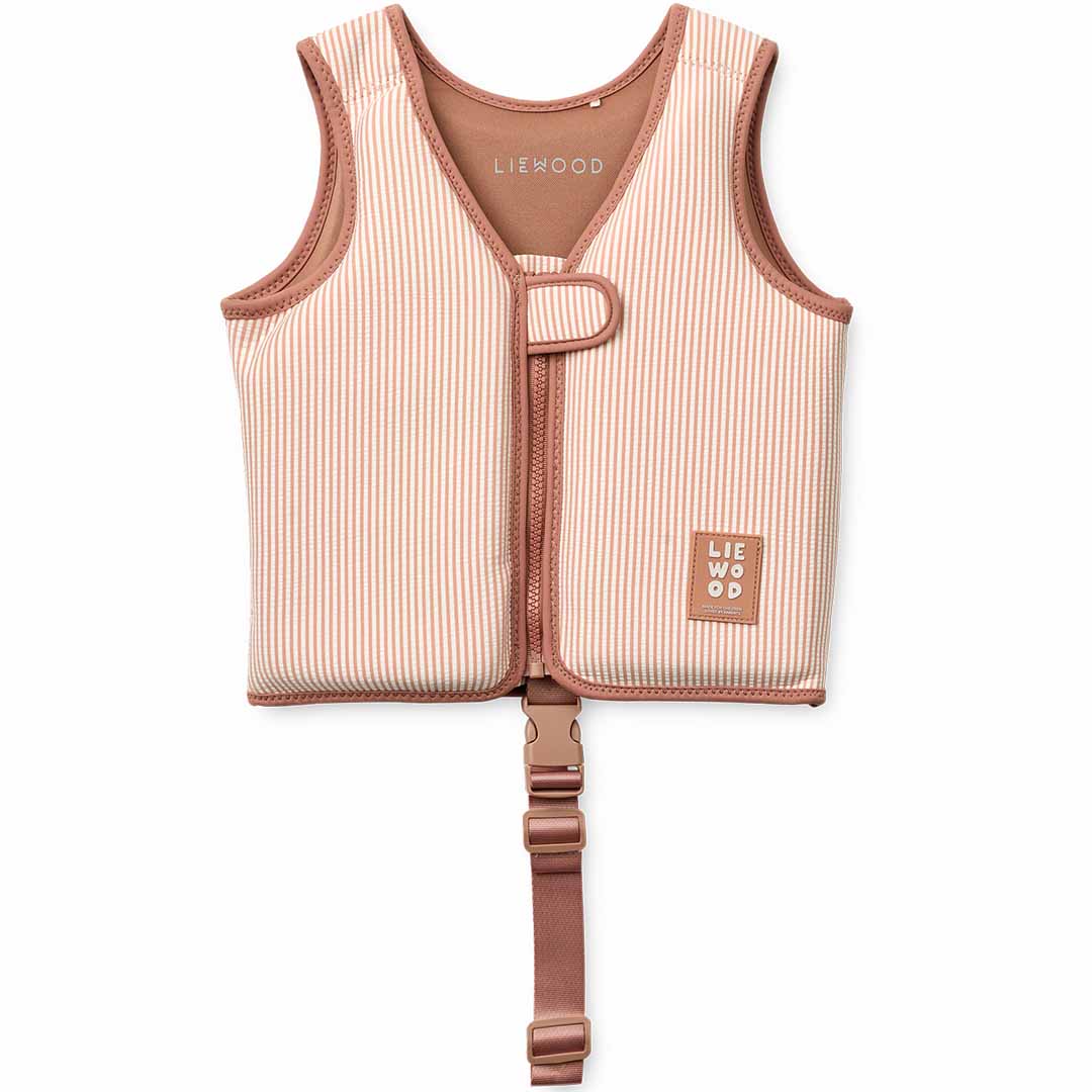 liewood zwemvest dove seersucker - pale tuscany - creme de la creme - 15-19 kg | LW20739 | 1