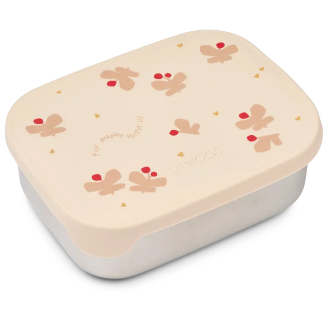 liewood rvs broodtrommel arthur - butterfly - apple blossom | LW14982-2606 | 1