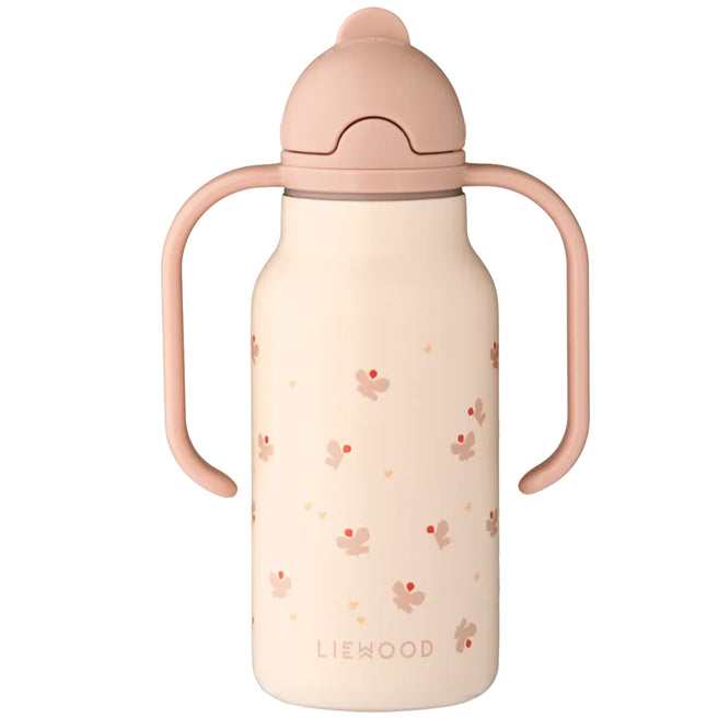  liewood rvs thermosfles kimmie - mini butterfly - apple blossom - 250 ml | LW19618-2614 | 1
