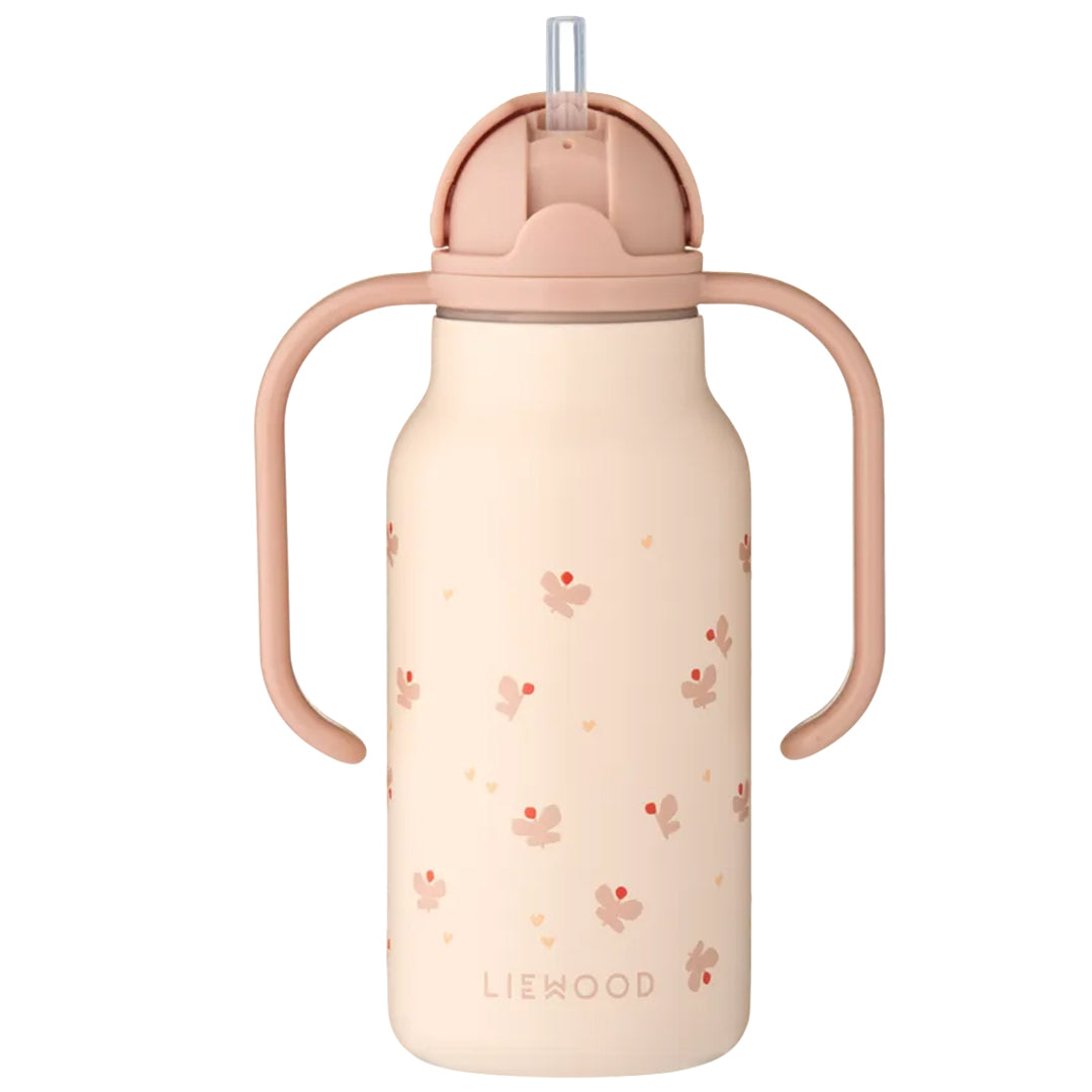  liewood rvs thermosfles kimmie - mini butterfly - apple blossom - 250 ml | LW19618-2614 | 4