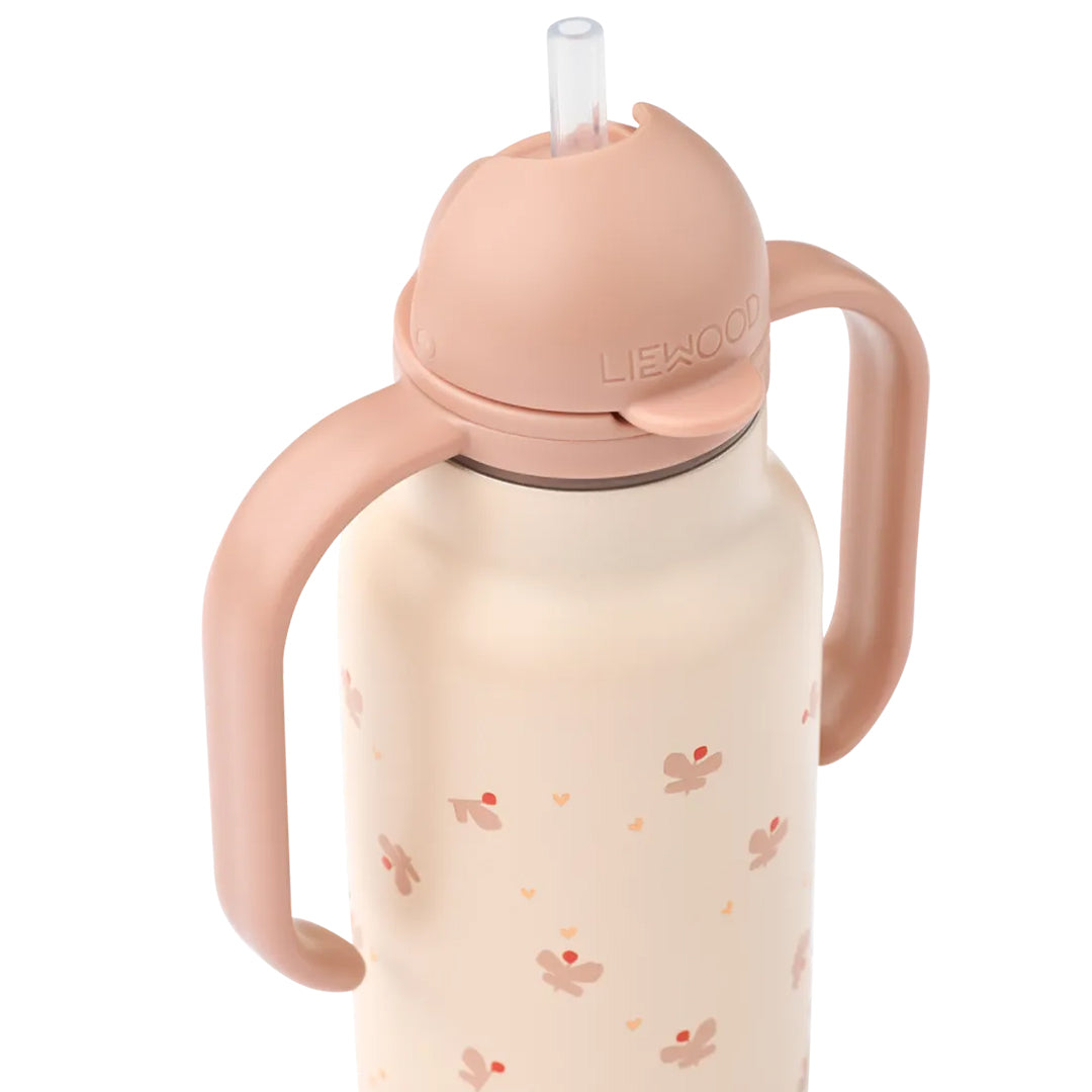  liewood rvs thermosfles kimmie - mini butterfly - apple blossom - 250 ml | LW19618-2614 | 5