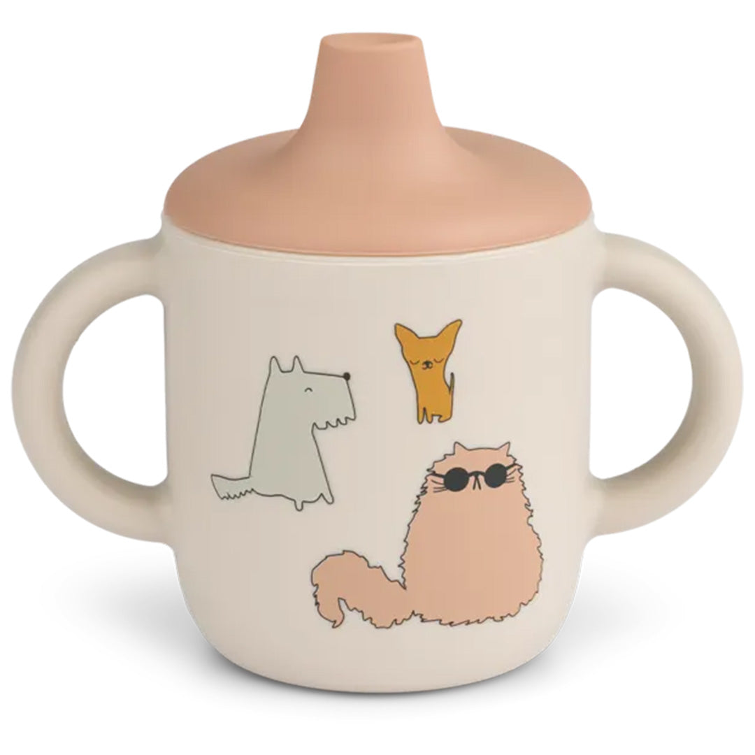 liewood siliconen tuitbeker neil cats and dogs sandy | LW13060-2503 | 0