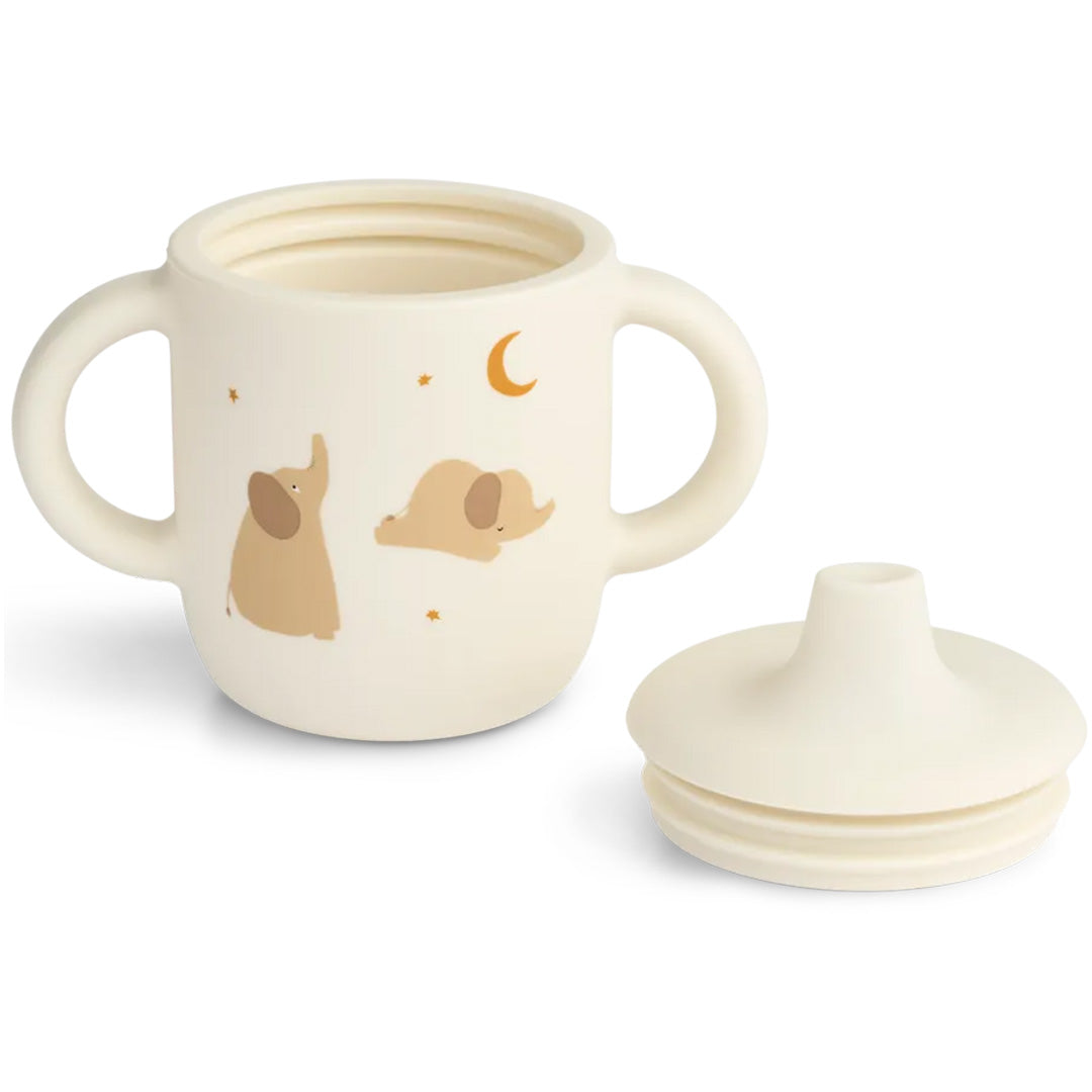 liewood siliconen tuitbeker neil elephant creme de la creme | LW13060-2506 | 2