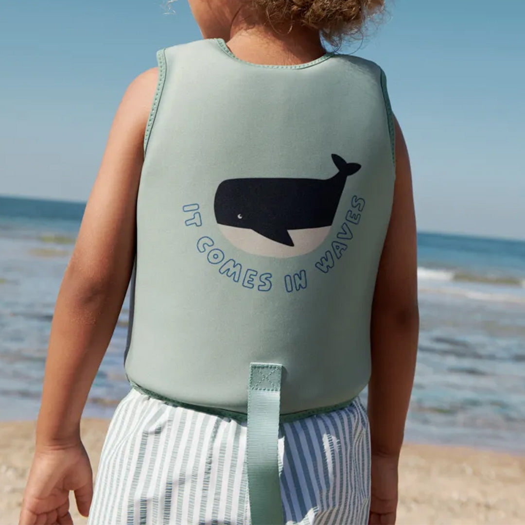 liewood zwemvest dove - it comes in waves peppermint - 19-30 kg | LW19588-2167-5-6 | 5