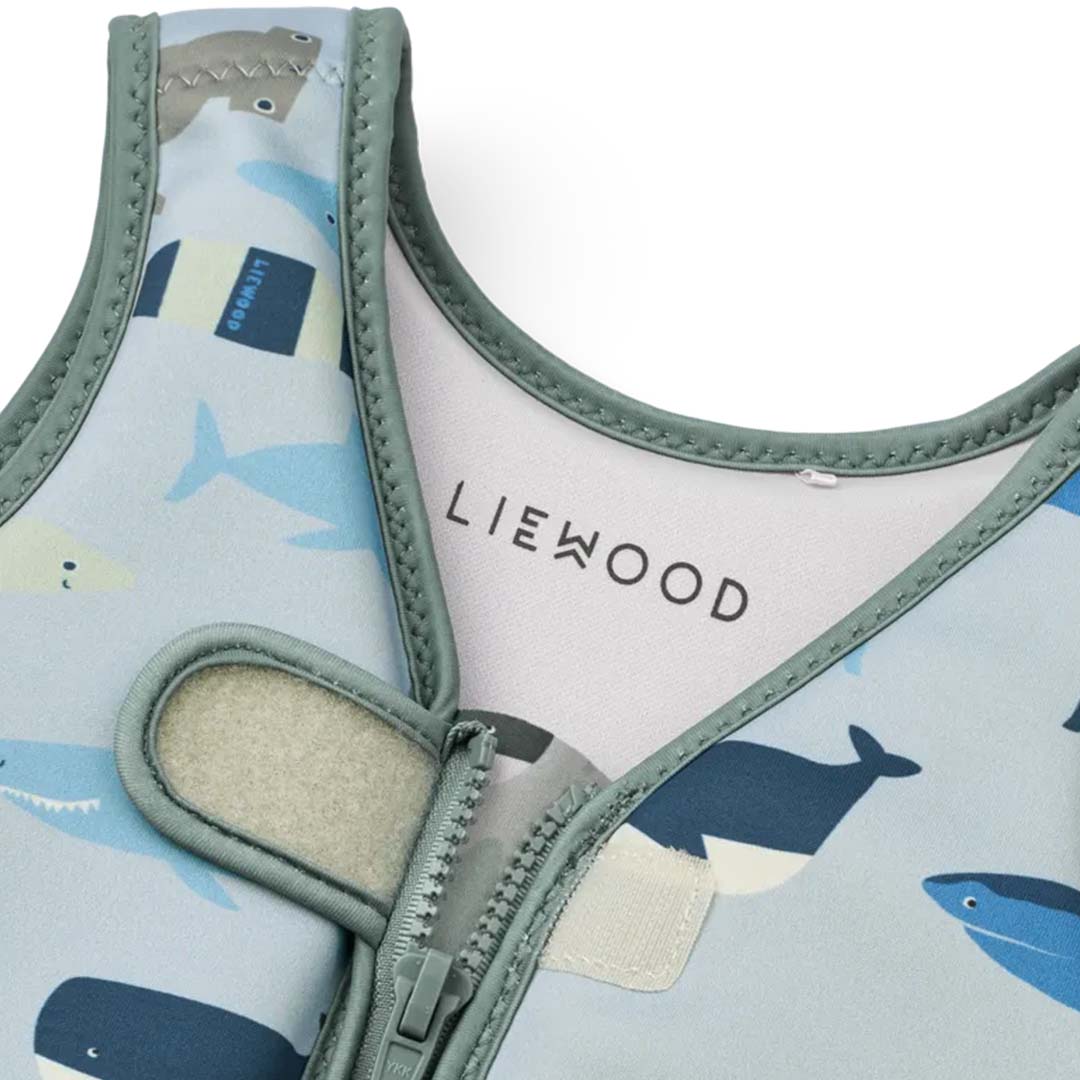 liewood gilet de natation dove - requin - dove blue - 15-19 kg
