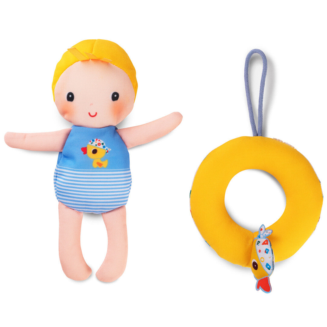 lilliputiens badpop met zwemband - eend - 18 cm | 22.83423 | 3