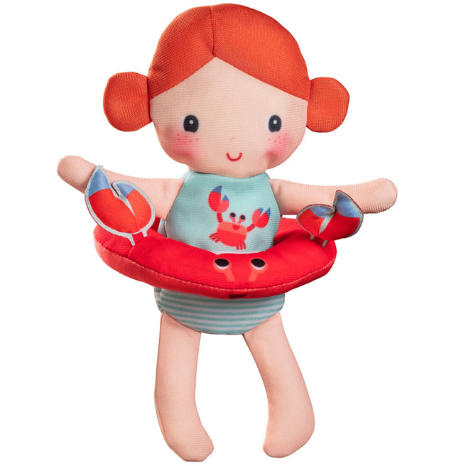 lilliputiens badpop met zwemband - krab - 18 cm | 22.83425 | 0