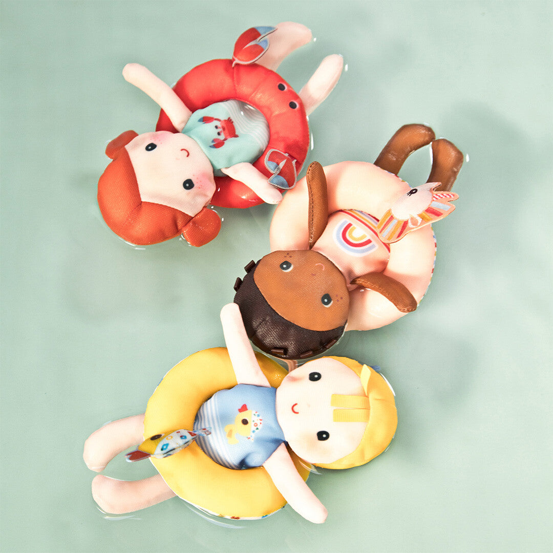 lilliputiens badpop met zwemband - krab - 18 cm | 22.83425 | 2