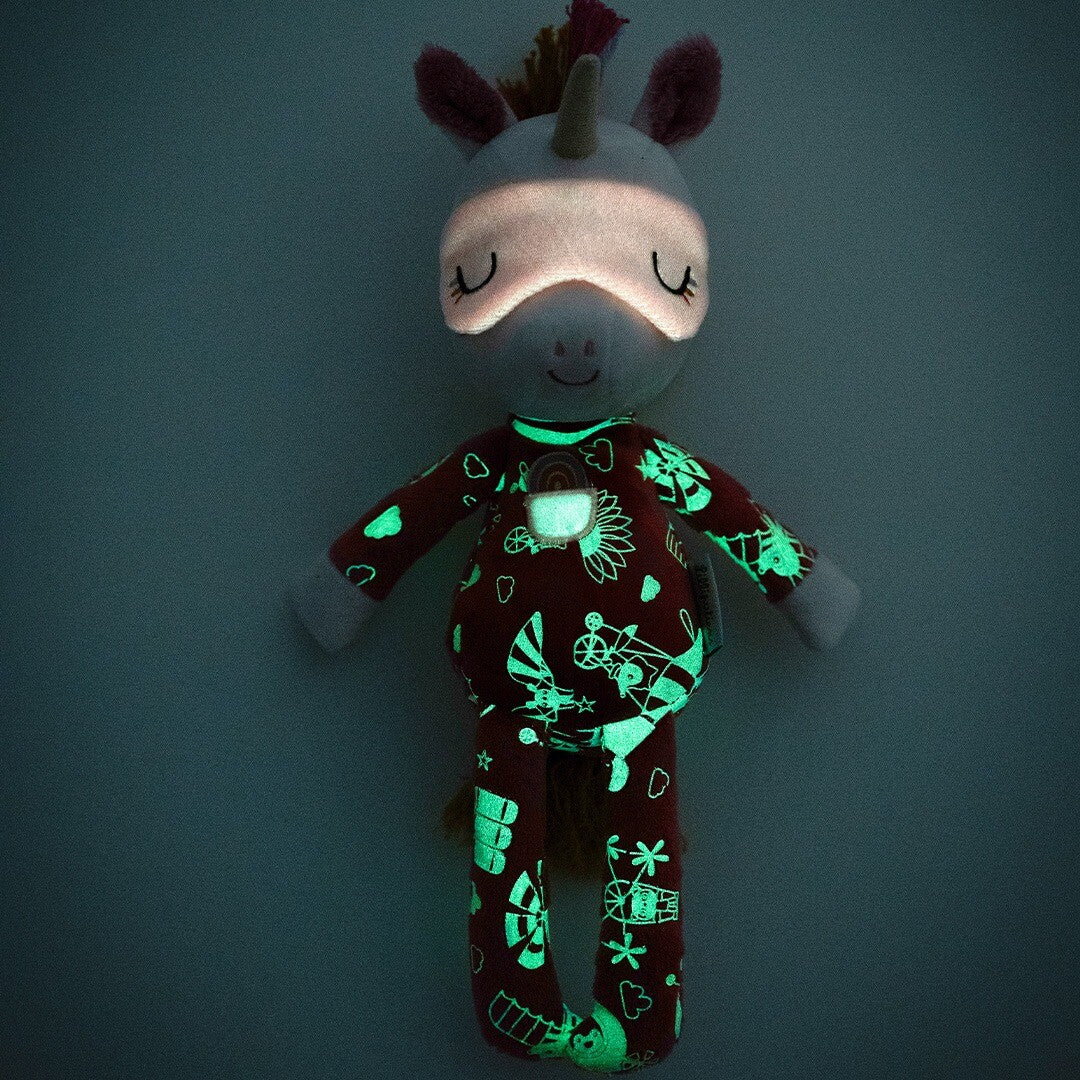 lilliputiens knuffel slaapvriendje glow in the dark - lena - 32 cm | 83576 | 3