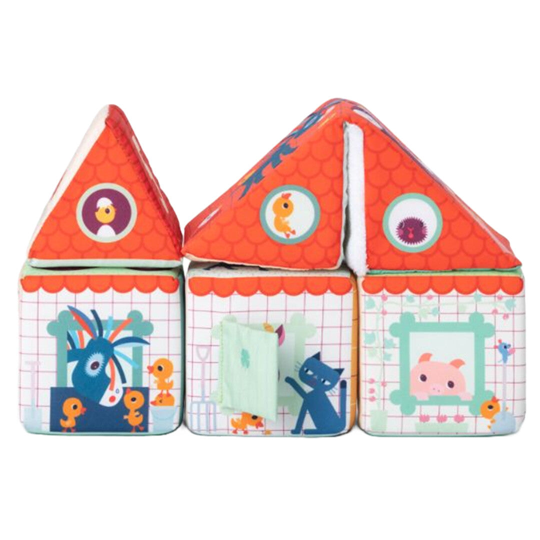 lilliputiens stapelblokken boerderij - 5st | 22.83455 | 0