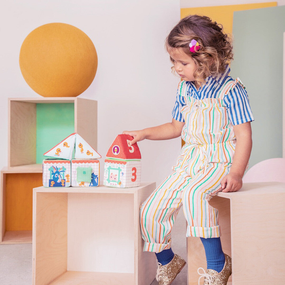 lilliputiens stapelblokken boerderij - 5st | 22.83455 | 2