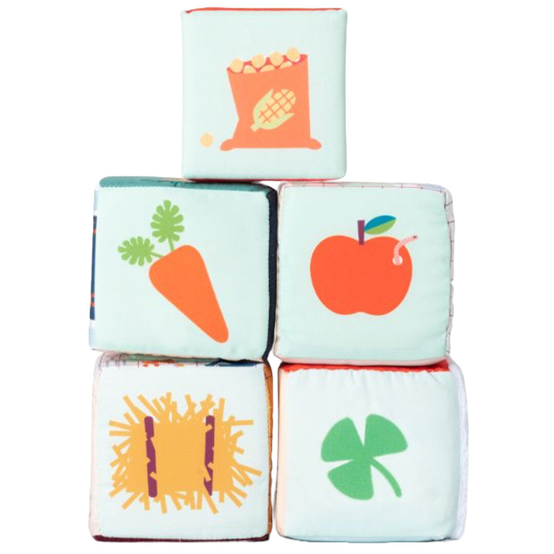 lilliputiens stapelblokken boerderij - 5st | 22.83455 | 5