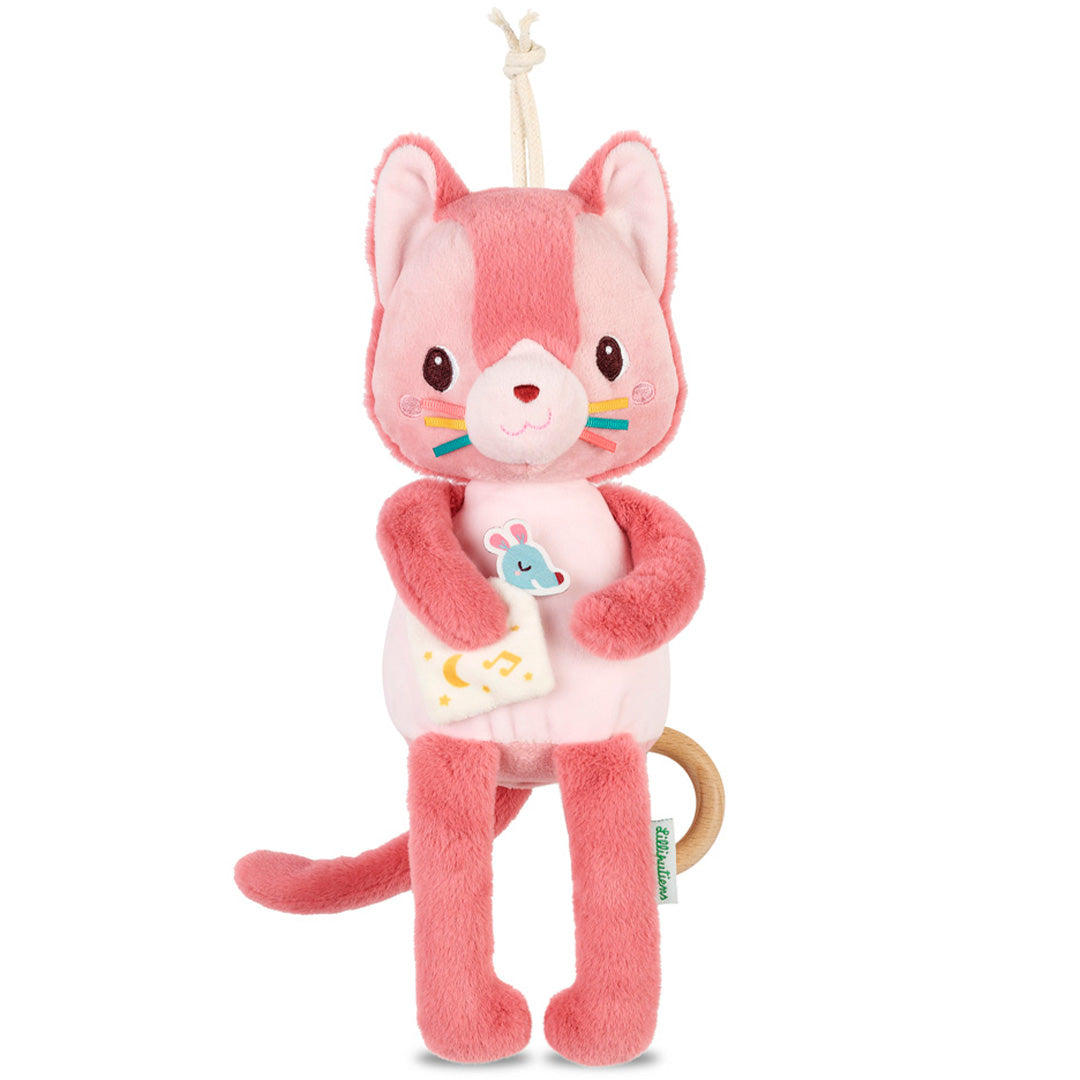 lilliputiens knuffel met muziek en glow in the dark - jeanne de kat - 24 cm | 2283619 | 