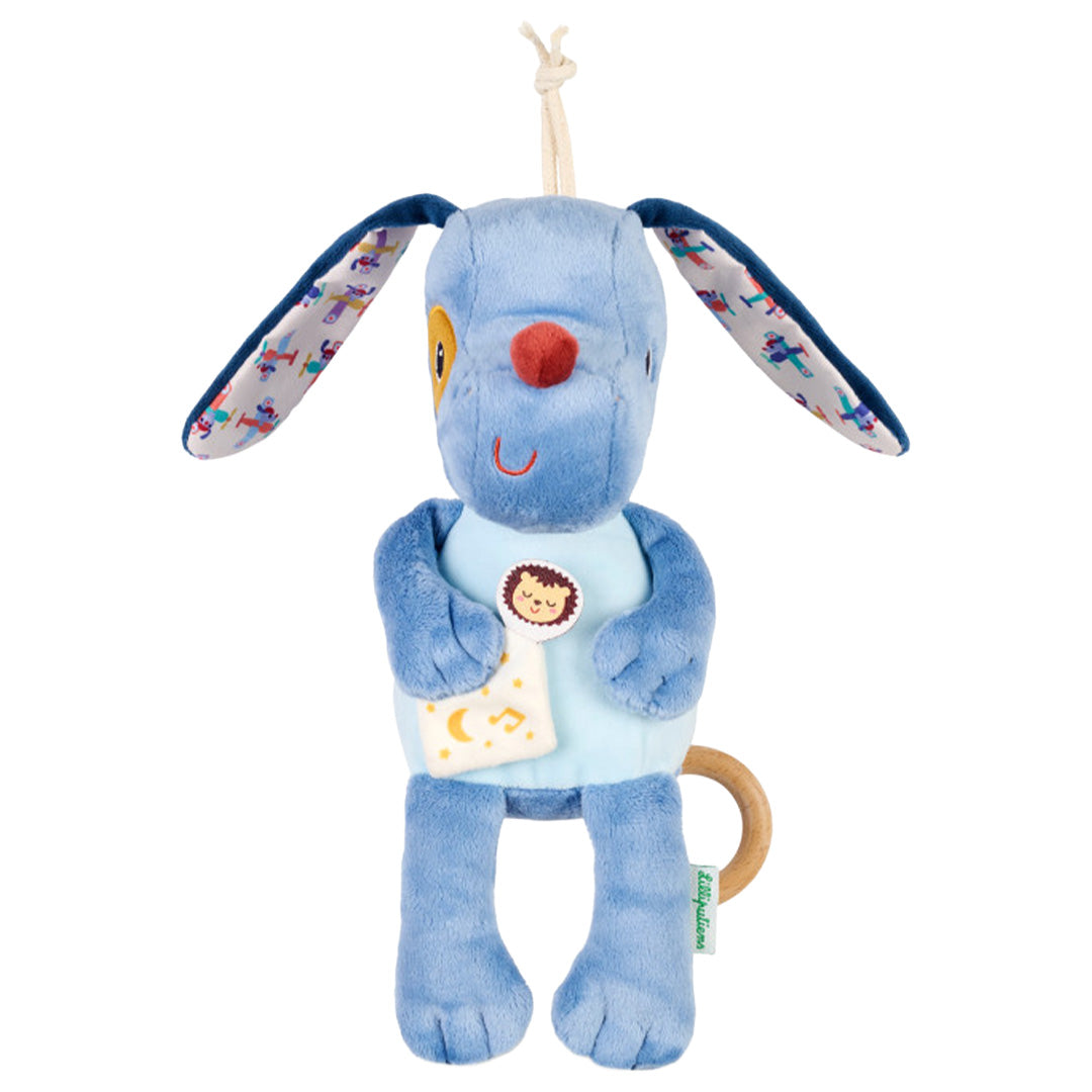 lilliputiens muzieknuffel glow in the dark - jules de hond - 23 cm | LIPU83620 | 