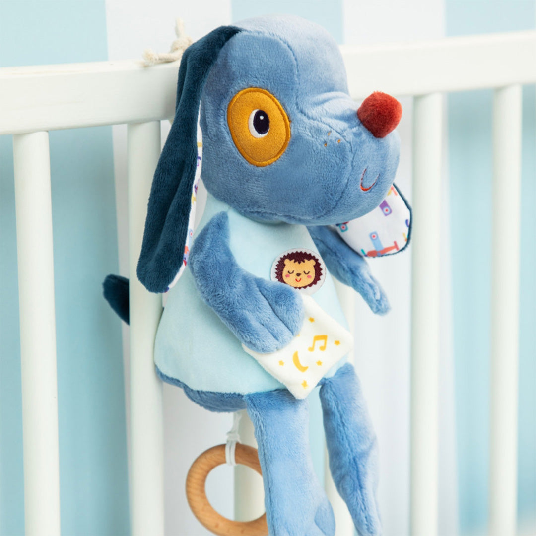 lilliputiens muzieknuffel glow in the dark - jules de hond - 23 cm | LIPU83620 | 2