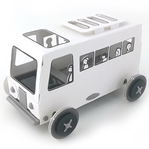 litogami bouwpakketje bus met zonnepaneel | 20012BUSW | 0