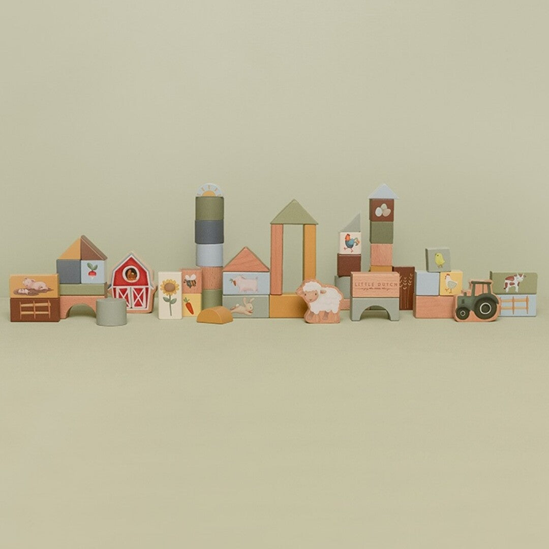 little dutch bouwblokken little farm - 50-delig | LD7145 | 1
