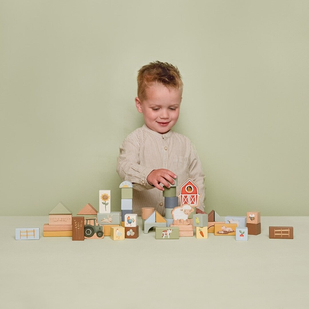 little dutch bouwblokken little farm - 50-delig | LD7145 | 4