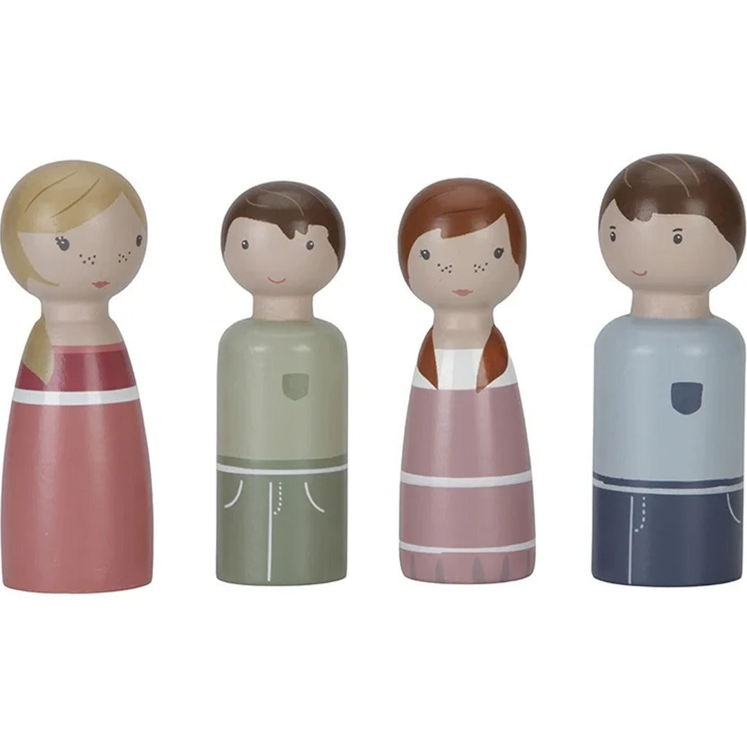 little dutch poppenhuispoppen familie rosa - 4st | LD7121 | 0
